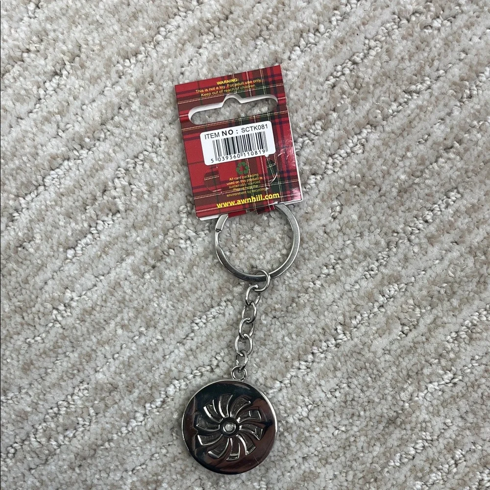 Scotland Saltire Flag Keychain Blue White Scottish Souvenir Key Ring